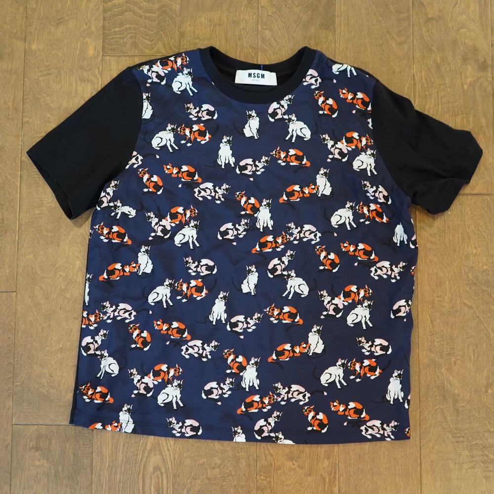 MSGM Cat Cotton/Silk Shirt Womens Size Large
